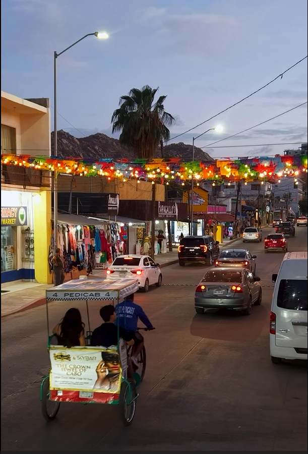 Pedicab tour through downtown Cabo San Lucas